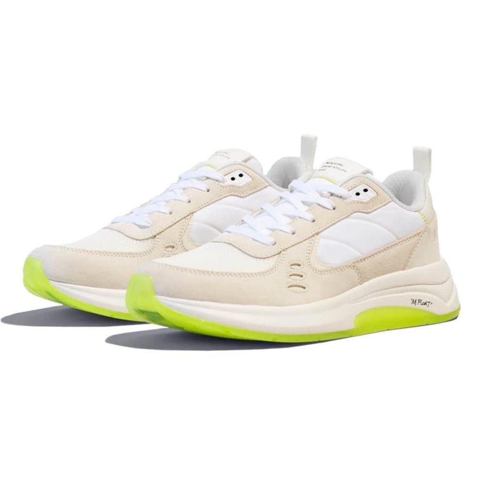 Municipal Origin Shoes Stylish Cream and White Sneakers